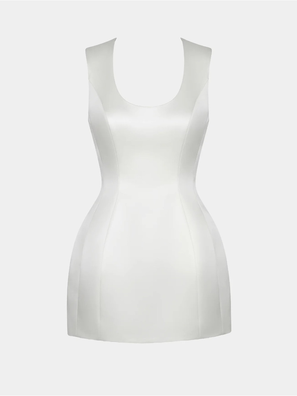 NWT Heiress Beverley Hills THE SATIN STRUCTURED SCULPTING A-LINE MINI DRESS L - Picture 7 of 9